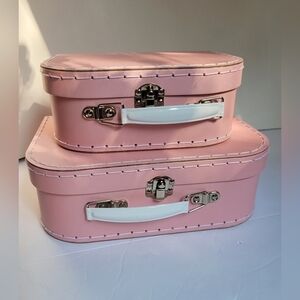 Okuna Outpost Set of 2 Different Sized Cardboard Suitcases with Metal